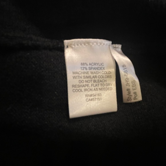 Jessica H. Black & Animal Print Cowl Neck Sweater Dress L FREE SHIP - Picture 5 of 5